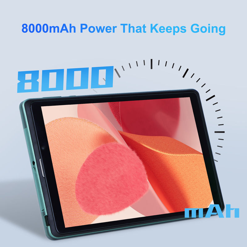 C idee Draagbare 8 inch Android Tablet PC Met Android 12 Quad Core CPU 8GB RAM 512GB opslag IPS HD Display CM818-Groen