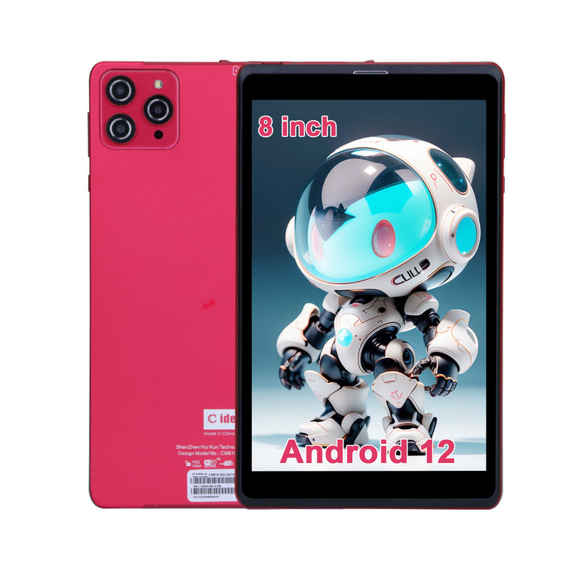 C idee 8 inch Android 12 Tablet 8GB RAM 512GB ROM 8000mAh Batterij 5+8MP Camera voor tieners met SIM-ondersteuning CM818-rood