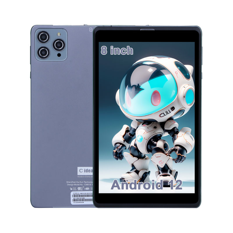 C idee Android Tablet PC Dual Camera 8 Inch 1280x800 IPS HD Display Android 12 Tablets voor tieners CM818-Grey