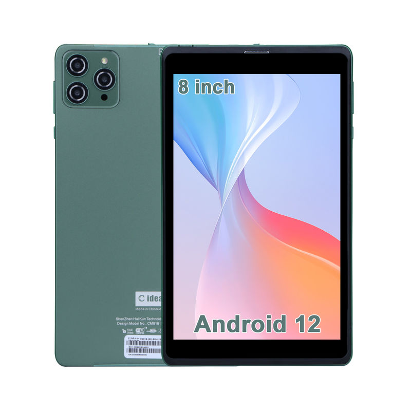 C idee 8 inch Android Tablet PC Met Android 12 OS Quad Core CPU 8GB RAM 512GB opslag IPS HD Display CM818-groen