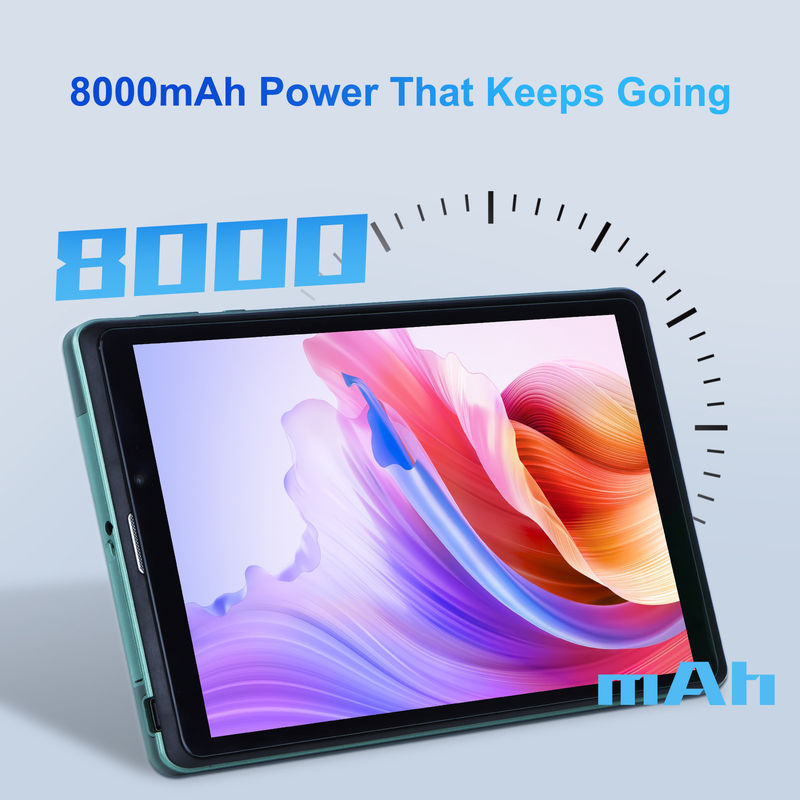 C idee 8 inch Android Tablet PC Met Android 12 OS Quad Core CPU 8GB RAM 512GB opslag IPS HD Display CM818-groen