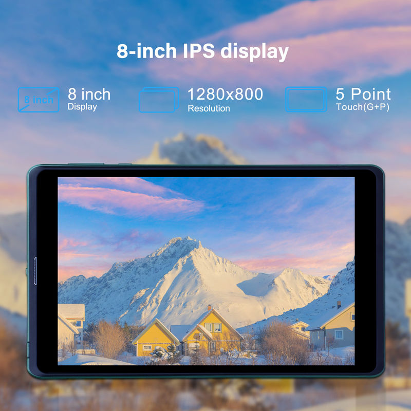 C idee 8 inch Android Tablet PC Met Android 12 OS Quad Core CPU 8GB RAM 512GB opslag IPS HD Display CM818-groen