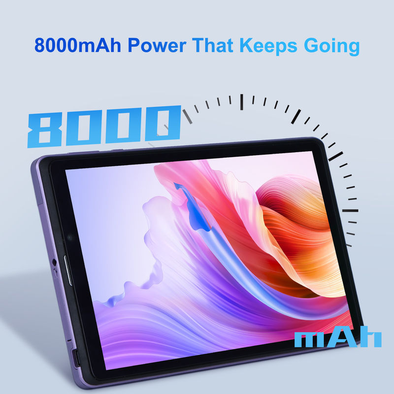 C Idea Portable 8 In Android Tablet PC 8 GB RAM 512 GB Android 12 Tablet IPS HD Display Quad Core CM818-Purple