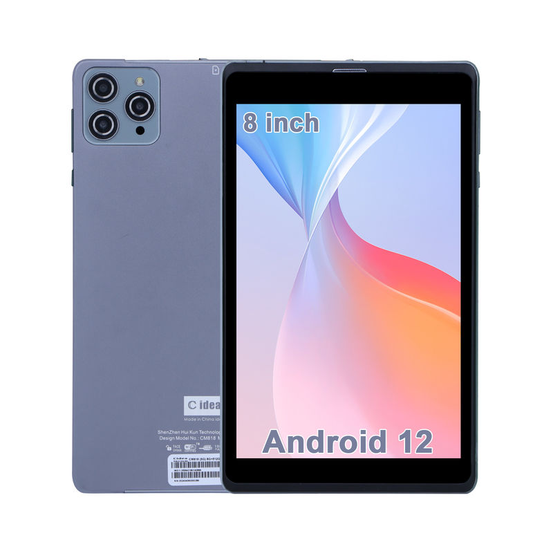 C idee Android Tablet PC Dual Camera 8 Inch 1280x800 IPS HD Display Android 12 Tablets voor studenten CM818-Grey