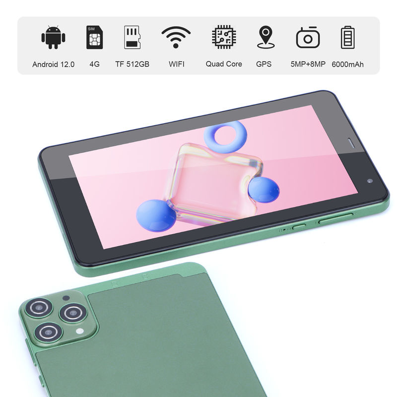 C Idea 7 inch Android Tablets 6+128GB Quad Core Touch Screen Tablets voor Studenet CM515 ((groen))