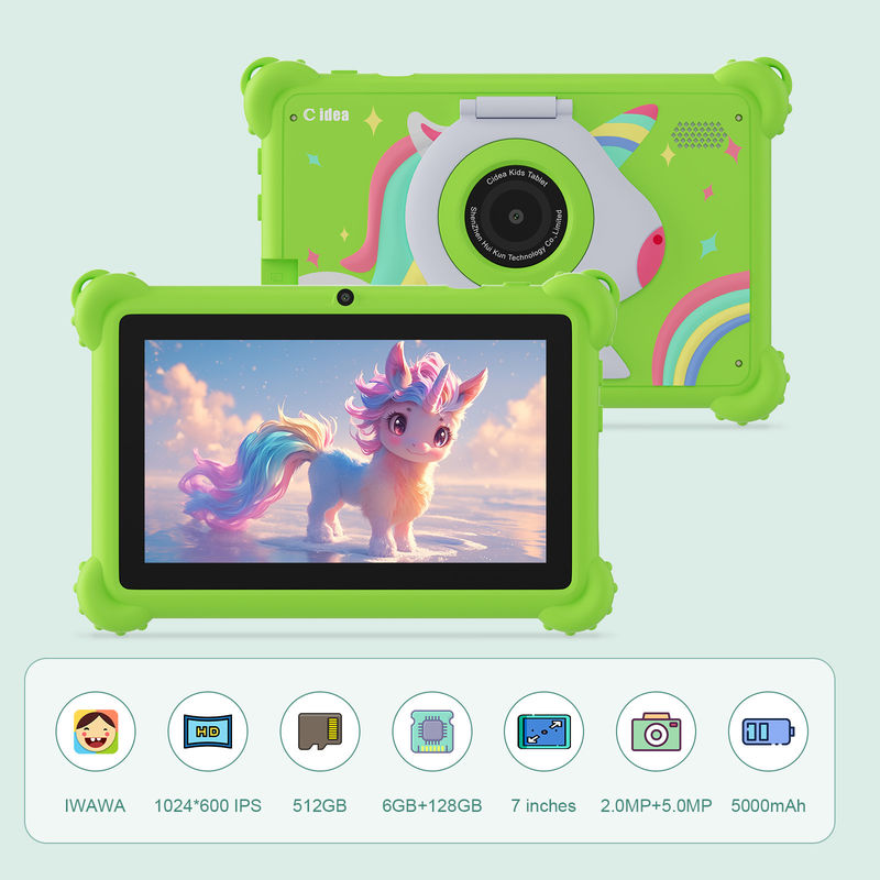 C Idea 7 inch WIFI Kidspad Android System 6+128GB Tablet For Kids met bewijskast CM88