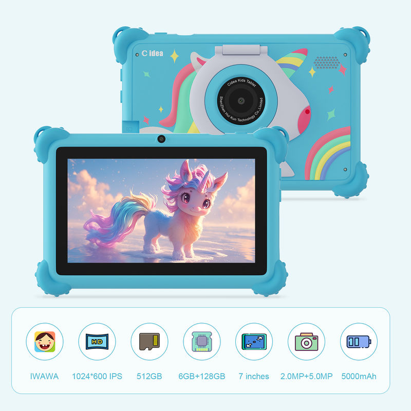 C Idea Android 12 Smart Kidspad 7 inch Kids Tablet leeftijd 3-7 met dubbele camera CM88