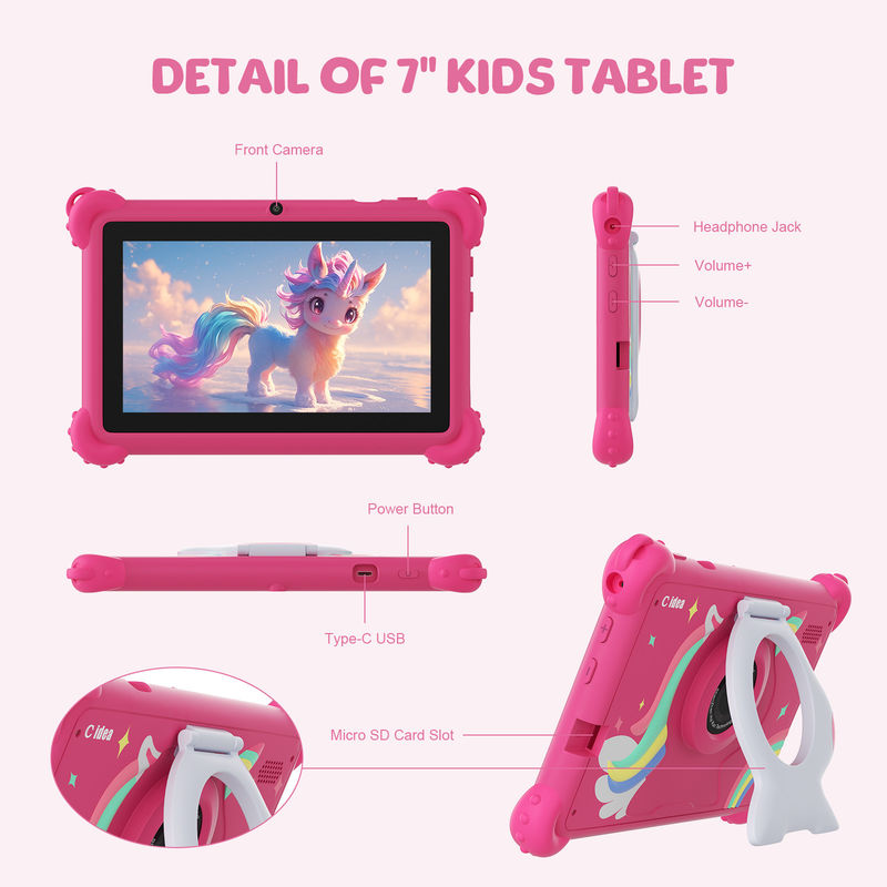 C Idea 7 inch Android Smart Tablet PC voor kind met uitbreiding 512GB kinderen APP CM88