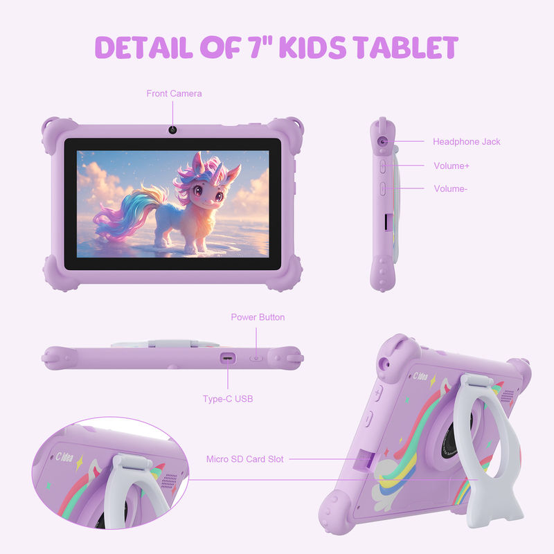 C Idea 7 Inch Kids Tablet leeftijd 3-7 Dual Camera IPS scherm educatieve kidspad met ouderlijke controle CM88