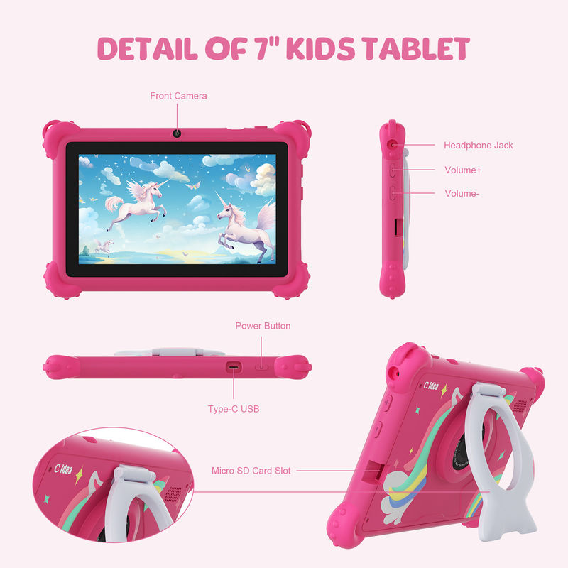 C idee 2024 Kids Learning Tablet Bright HD Screen en educatieve apps inclusief CM88
