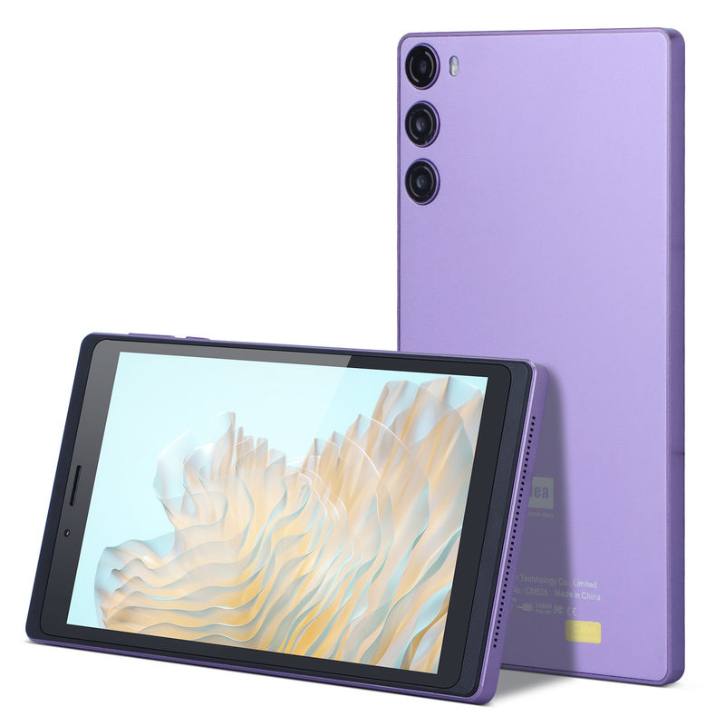 C Idea Draagbare 7 inch Smart Tablet PC Met Sim 6GB 128GB Onderwijs Voor School CM525 ((Purple)