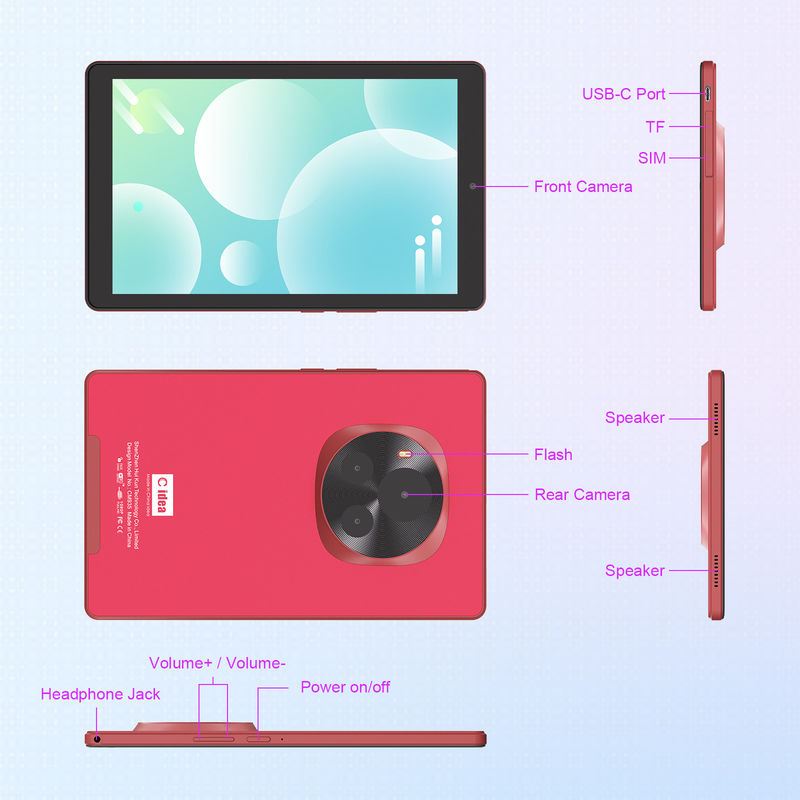 C Idea 9 inch Quad Core Tablet 800x1280 IPS Scherm Android Tablet Met Pen CM935 Rood