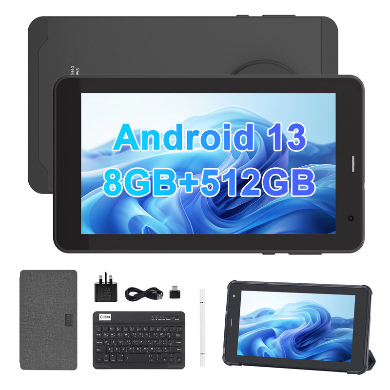 C Idea Android 13 Tablet 512GB Met SIM 7 inch Tablet PC Voor Studenten CM518 Pro Zwart