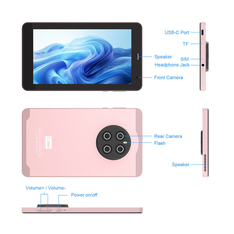 C Idea 7 inch tabletten met SIM Wifi Android tablet pc voor studenten CM518 Pro Pink