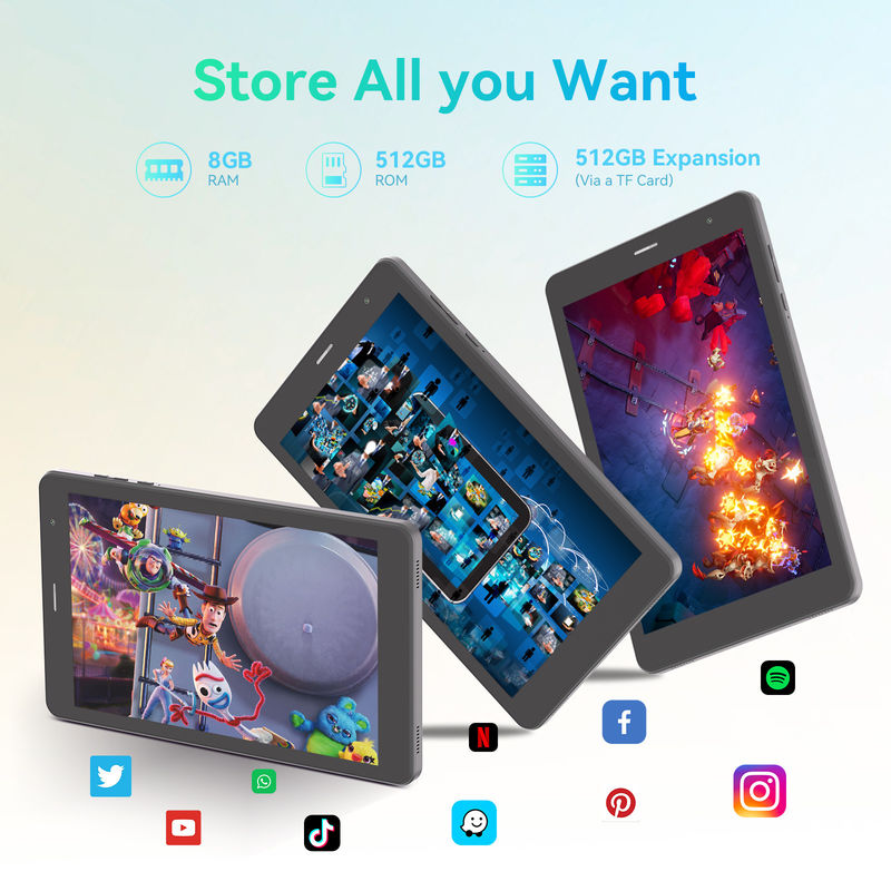 C Idea Quad Core Android Tablet Draagbaar 8 inch Tablet Voor Studenten Met SIM CM828 Zwart