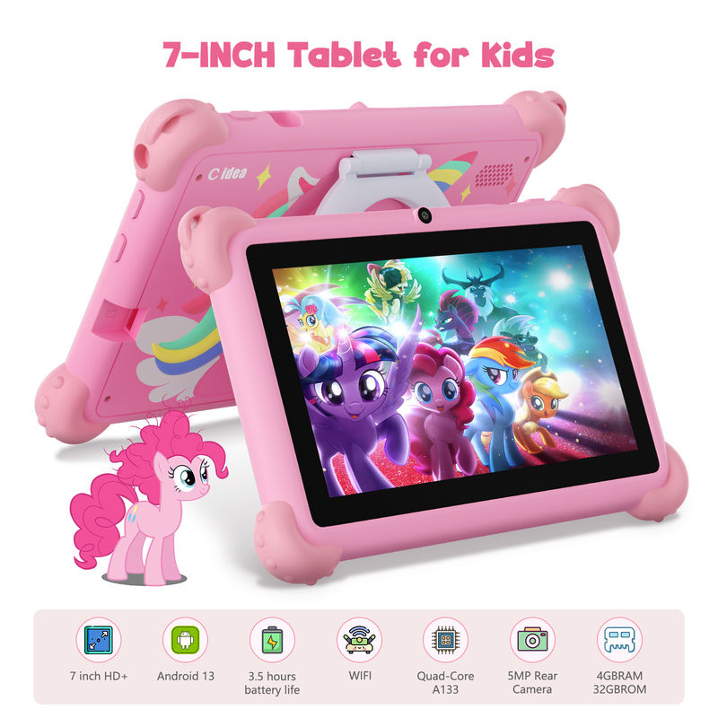 C Idea Android 13 Kids Tablet 4+32GB Educational Tablet Kidspad met Friendly APP CM91 roze