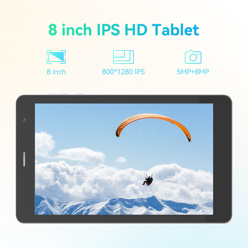 C Idea ODM 8 inch 512GB lange batterij Dual Camera Octa-Core Processor Android Tablet PC met hoesje voor studenten CM828 zilver