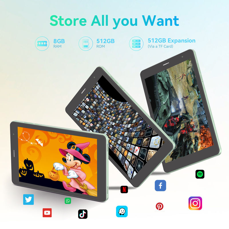 C Idea Groothandel Tablet 8 inch 800*1280HD IPS Dual Camera Android Tablet Pc Met Sim Voor Leren CM828 Groen