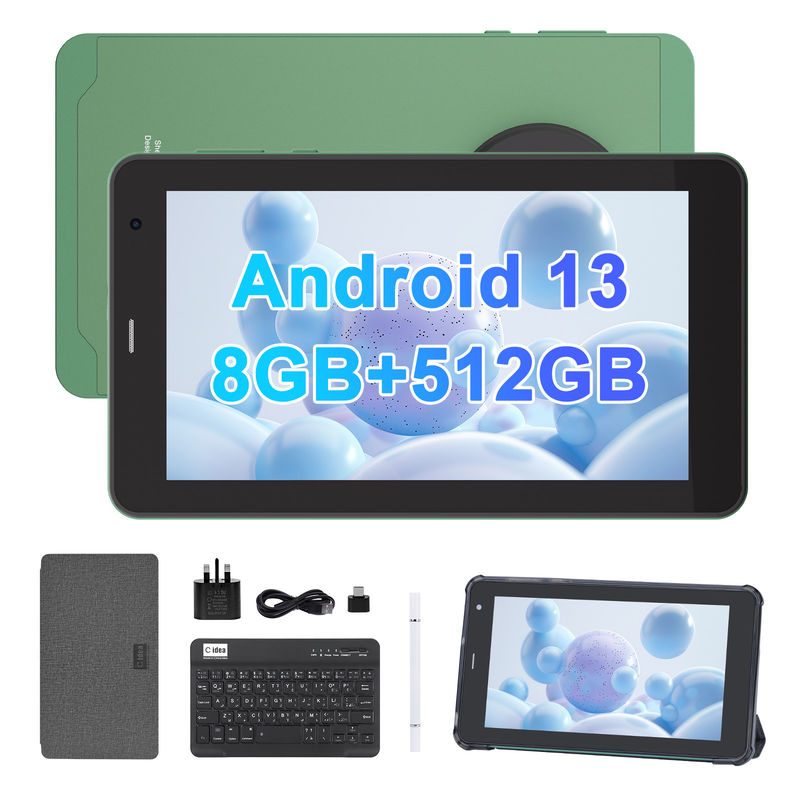 C Idea 7 Inch Tablet Pc Android 13, 8+512gb met Sim-compatibele Smart Tablet Voor Studenten   CM518pro Groen