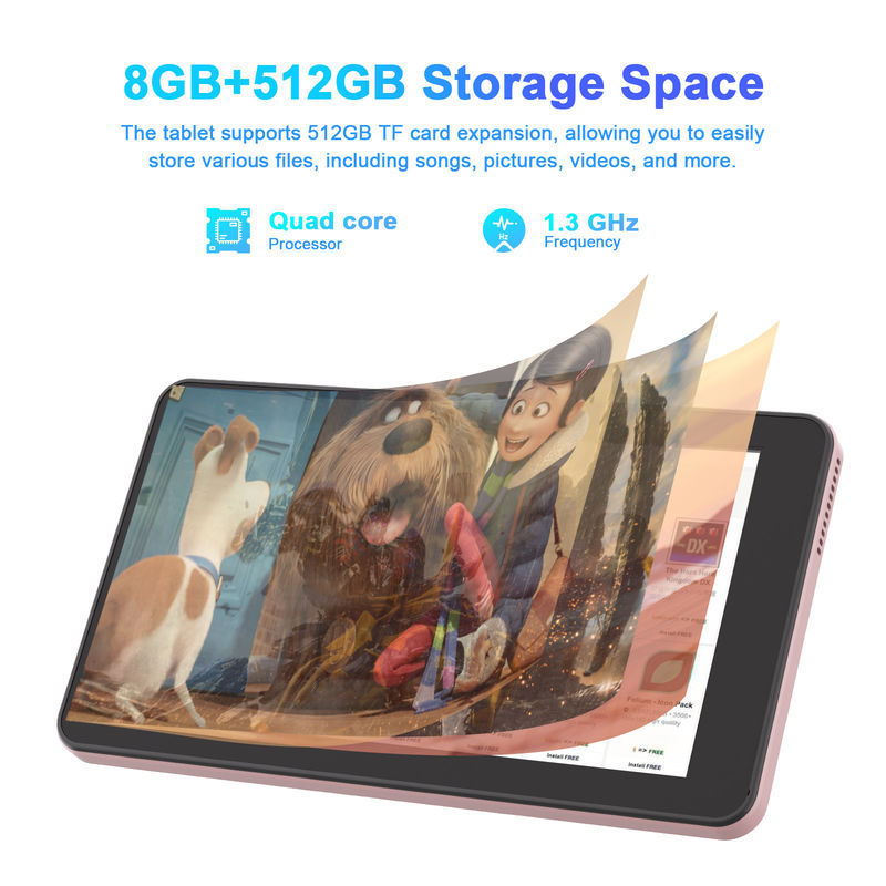 C Idea 7 inch Android Tab, 8+512GB, Quad Core, Educational Tablet Perfect voor studenten  CM518pro Pink