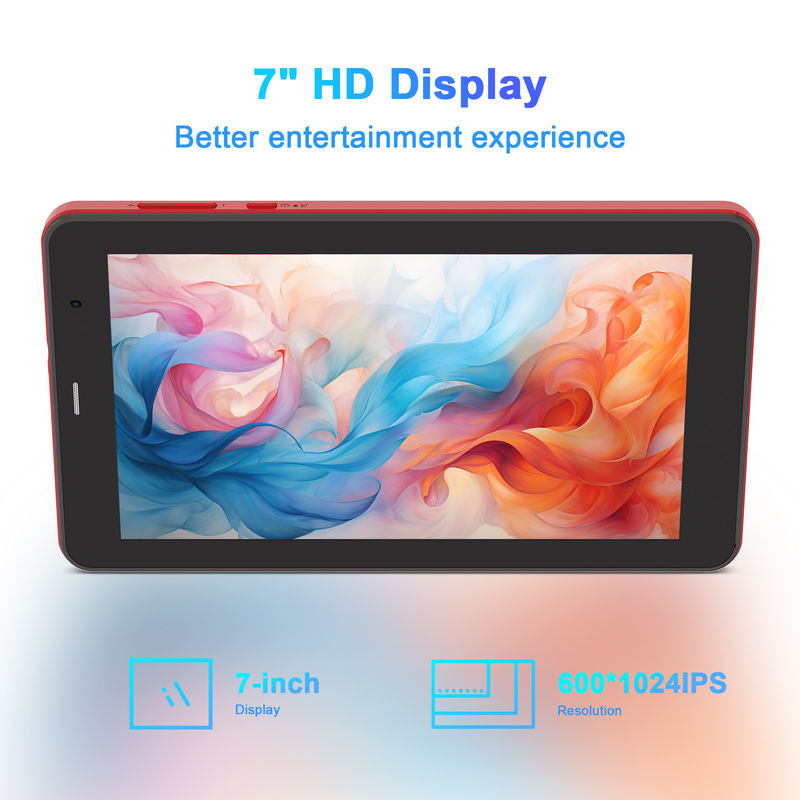 C Idea 7 inch Android 13 Tablet, Dual Camera, Sim Support, Touch Screen Tablets voor Studenten   CM518pro Rood