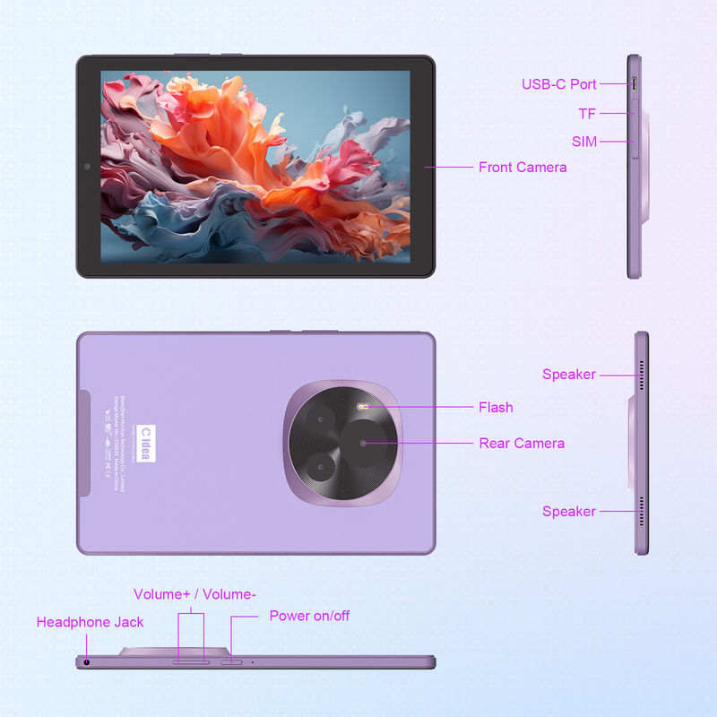 C Idea 9 Inch Tablet Dual Camera Educational Tablet Voor Studenten CM935 Paars