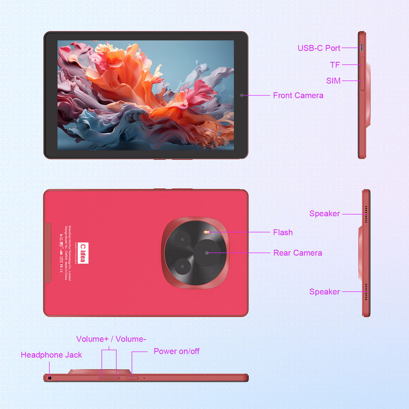 C Idea 9 inch MTK Quad Core Tablet 800x1280 IPS Screen Android Tablet Met Pen CM935 Rood