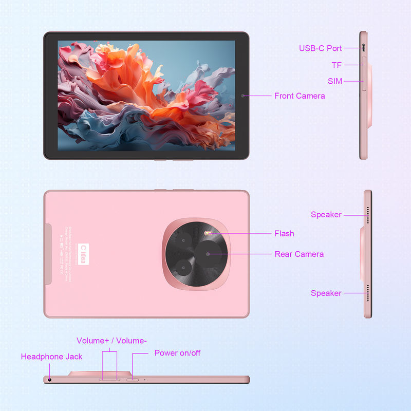 C idee Android Tablet IPS Scherm met SIM-ondersteuning 9 inch Tablet PC voor tieners CM935 roze