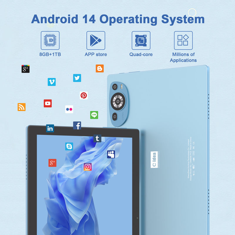 C Idea Android 14 Touch Screen 10.1 inch Tabletten met Pen CM8200plus Blauw