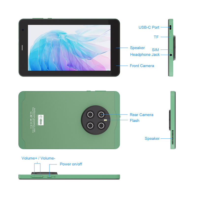 C Idea 7 inch tabletten met SIM Wifi Android Smart Tablet PC CM518 Pro Groen