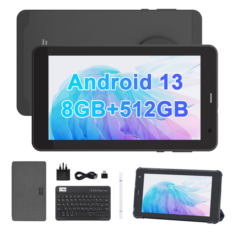 C Idea Android 13 Tablet 512GB Met SIM 7 Inch Tablet PC CM518 Pro Zwart