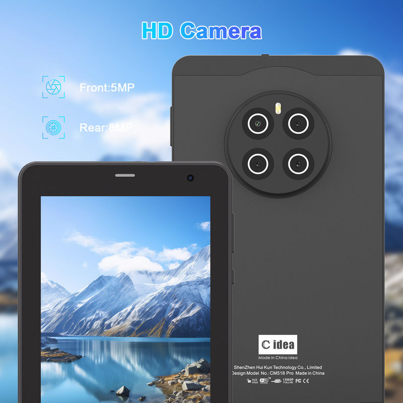 C Idea Android 13 Tablet 512GB Met SIM 7 Inch Tablet PC CM518 Pro Zwart