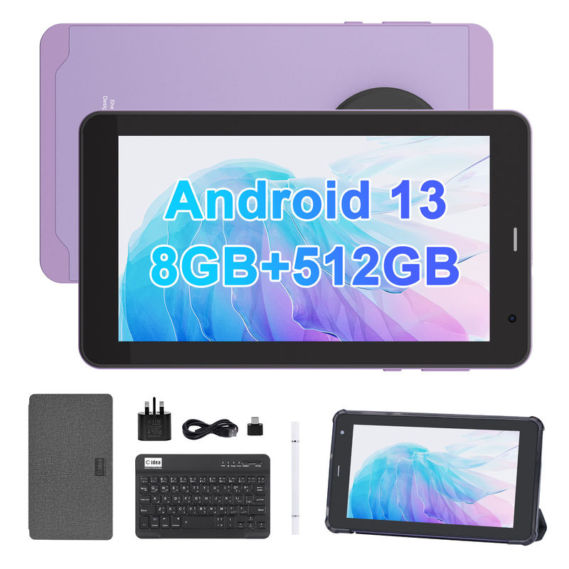 C Idea Android 13 met 6000mAh 7 inch Tablet Educational Tablet PC CM518 Pro Purple