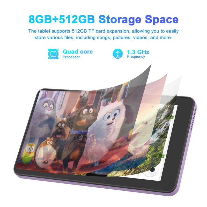C Idea Android 13 met 6000mAh 7 inch Tablet Educational Tablet PC CM518 Pro Purple