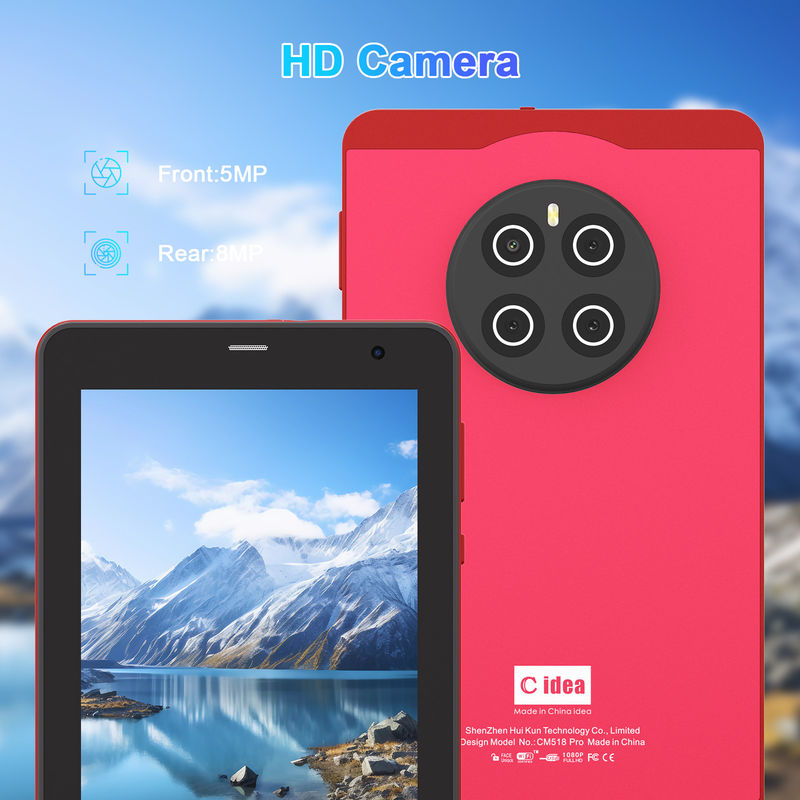 C Idea Android 13 Tabletten Met SIM Wifi 7 inch Touch Screen Tablet CM518 Pro Rood
