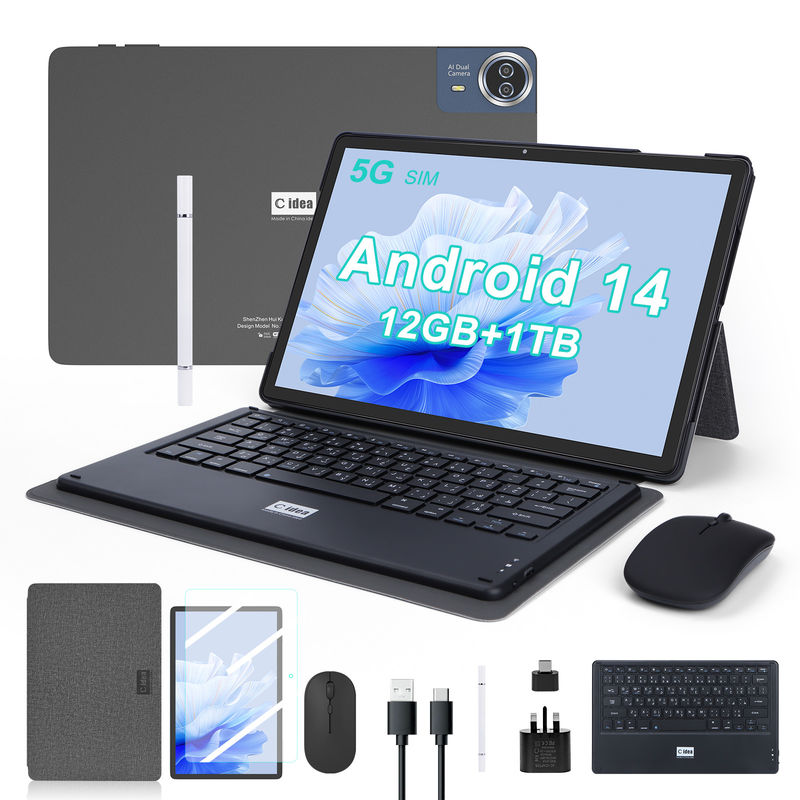 C Idea 14 Inch Tablet Nieuwste Android Tablet PC voor volwassenen Werken CM14000 plus Zwart