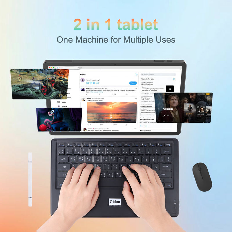 C Idea 14 Inch Tablet Nieuwste Android Tablet PC voor volwassenen Werken CM14000 plus Zwart