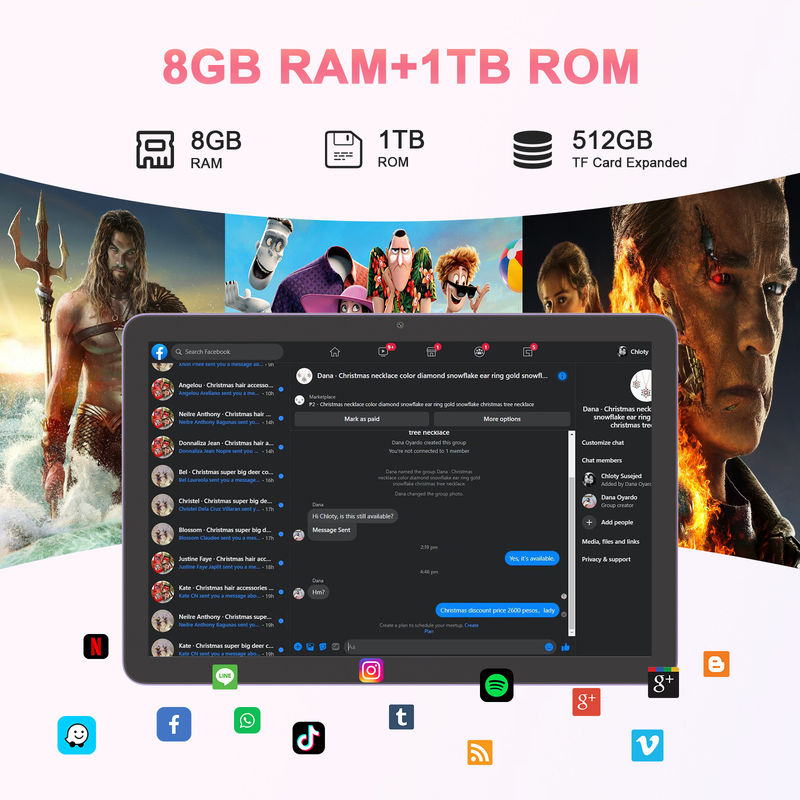 C Idea 5G Tablet Met Dual Camera 10 inch Tablet Pc Voor Onderwijs CM8300 Plus Paars