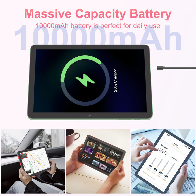 C Idea 10.1 inch 5G Tablet Met MTK Quad Core Android 14 Tablet Pc Voor Onderwijs CM8300 Plus Groen