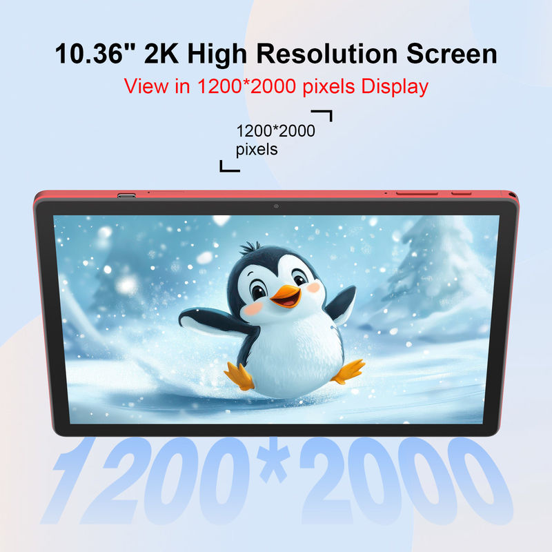C Idea Android 14 Tablet 2k Screen Educational Tablet voor studenten met toetsenbord en muis CM10500 Plus Rood