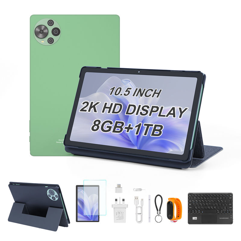 C Idea Nieuwste 10,5 inch Android 14 Tablet PC 2k Touch Screen Tablet met SIM CM10500 Plus groen