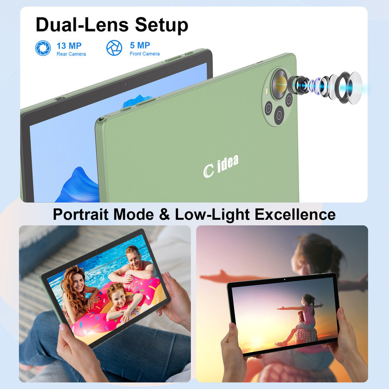 C idea 10,36 inch Android 14 Tablet Pc Educatieve Tablet Voor Studenten met Dual SIM Functionaliteit