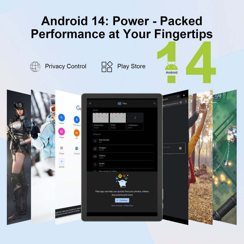 C idea 10,36 inch Android 14 Tablet Pc Educatieve Tablet Voor Studenten met Dual SIM Functionaliteit