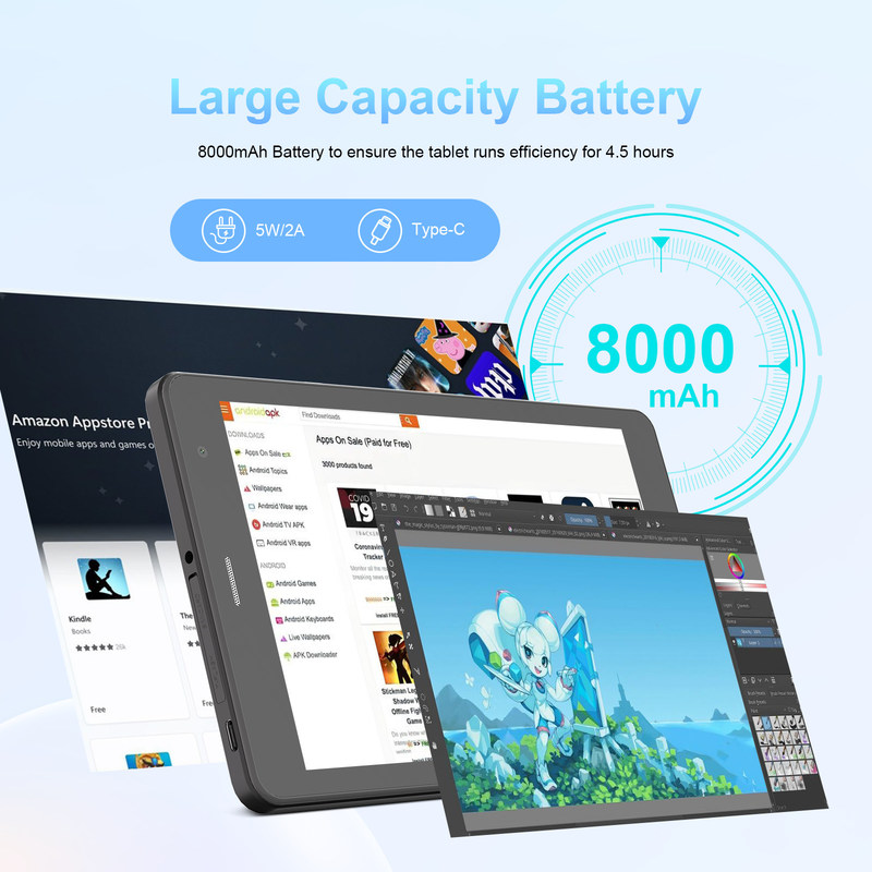 C Idea 5G WiFi Tablet voor Studenten met SIM Ondersteuning 8 Inch Tablet PC CM817Pro max