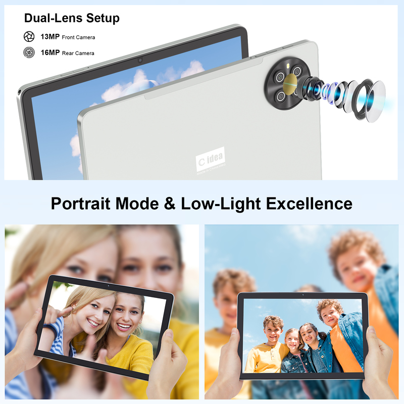 C Idee 10,1 inch SIM Tablet WIFI Android Tablet met Stylus Pen CM8800plus Zilver