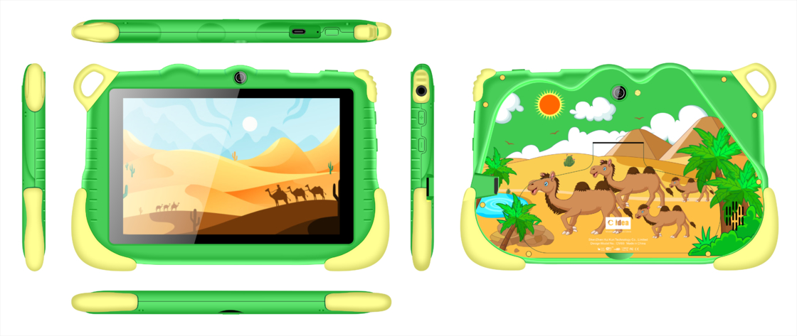 Nieuwste tablets C Idea 6+128GB Android 12 Tablet Kidspad met educatieve APP CM85 groen