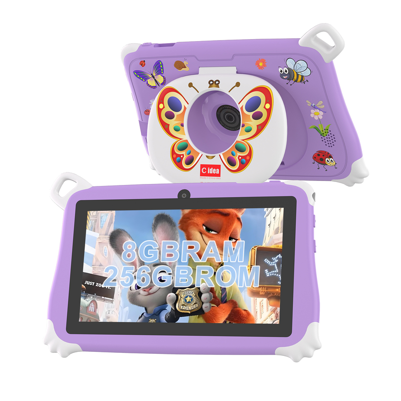C Idea Android 15 Kids Tablet 8+256GB Educational Tablet Kidspad met vriendelijke APP CM86 paars