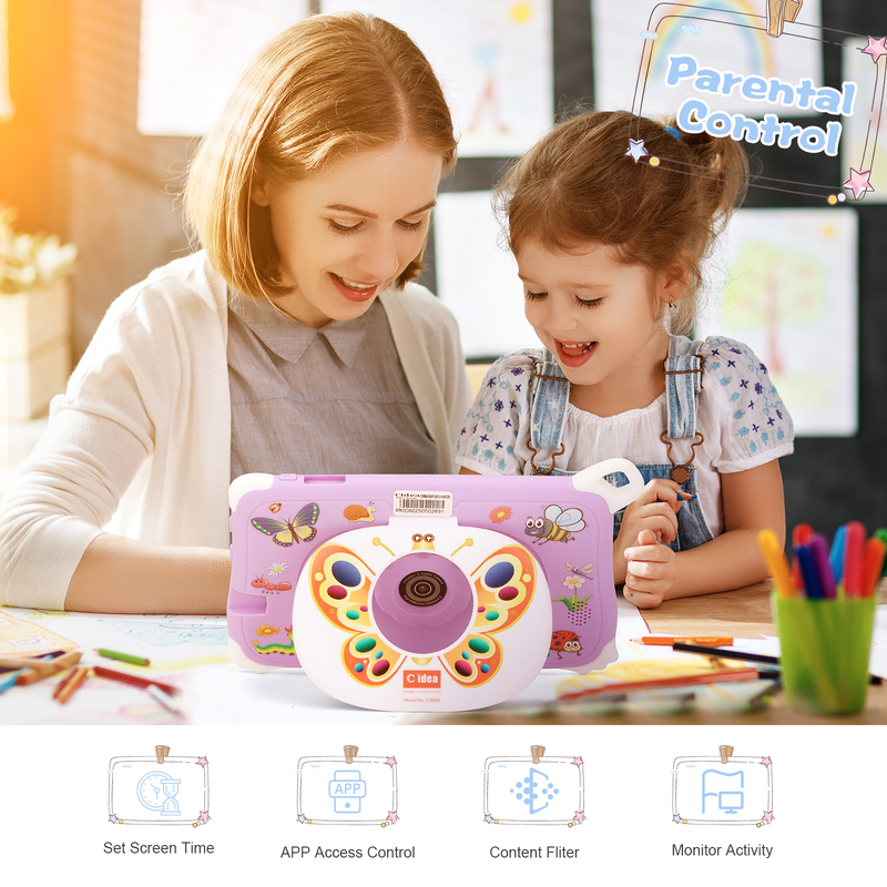 C Idea Android 15 Kids Tablet 8+256GB Educational Tablet Kidspad met vriendelijke APP CM86 paars