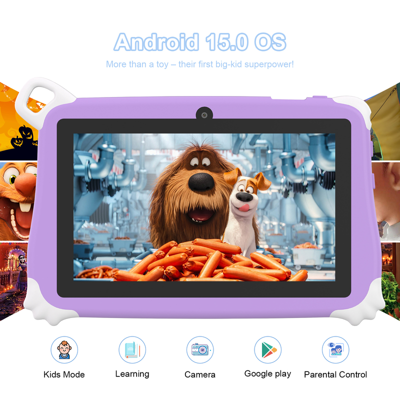 C Idea Android 15 Kids Tablet 8+256GB Educational Tablet Kidspad met vriendelijke APP CM86 paars