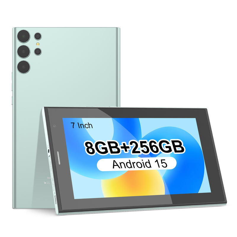 C idea 7 inch Wifi Tablet met hoes 8+256GB Opslag Quad Core Processor 600x1024 IPS Touchscreen CM524 groen